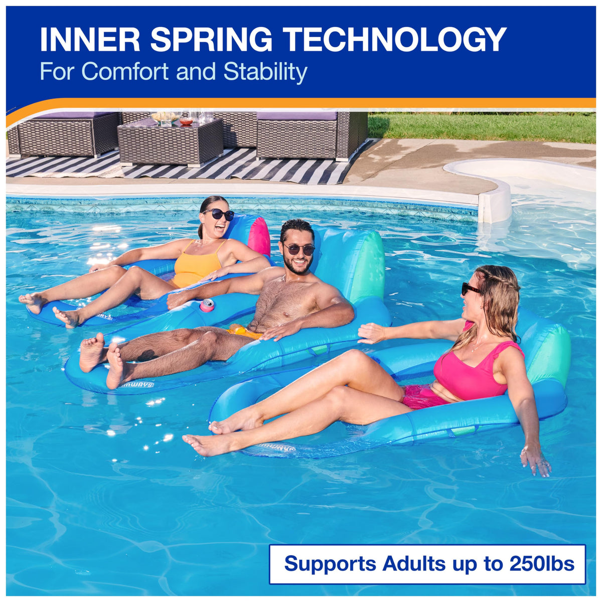 Inflatable Pool Float Chair Fits 2 Adults X113112