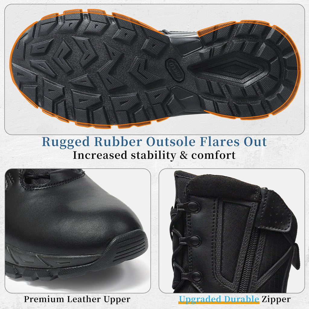 Lightweight Side Zipper Tactical Work Boots D756