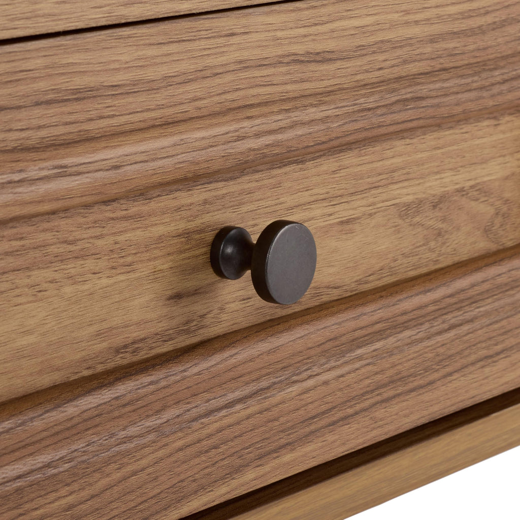 Oak 2-Drawer Console Table with Shelf Storage I21153