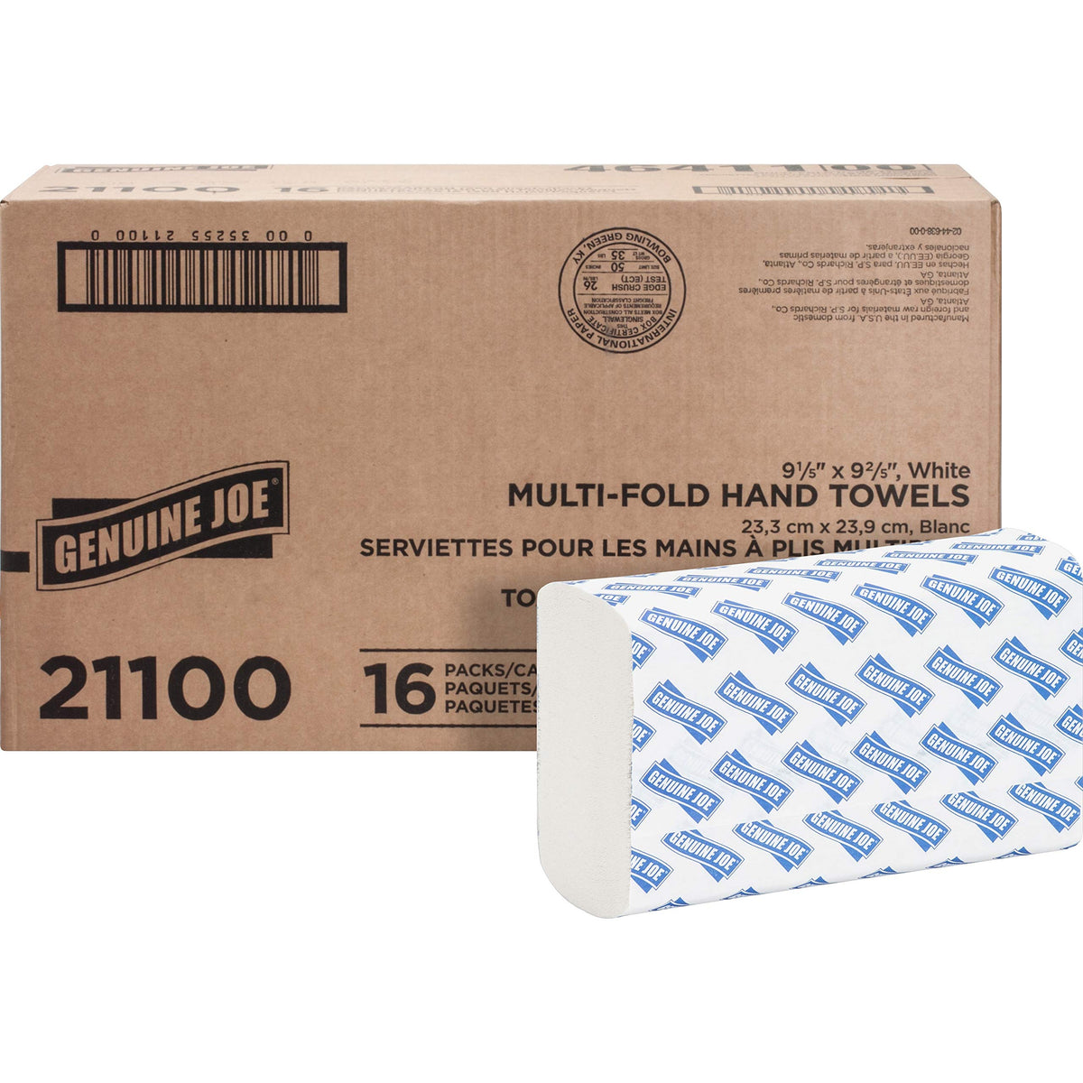 Multifold Hand Towels 1-Ply White 250/Pack R7546