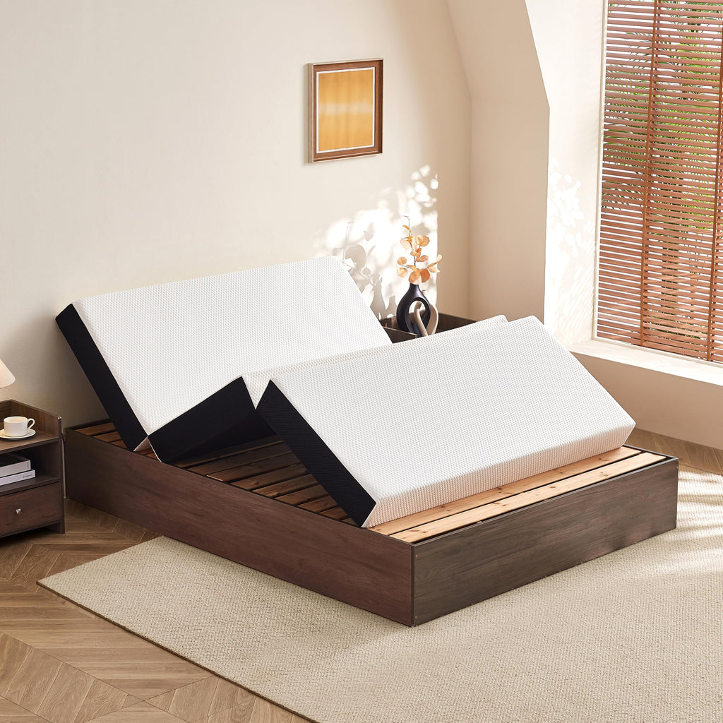 6 Inch Tri Fold Memory Foam Queen Mattress with Washable Cover Y482649