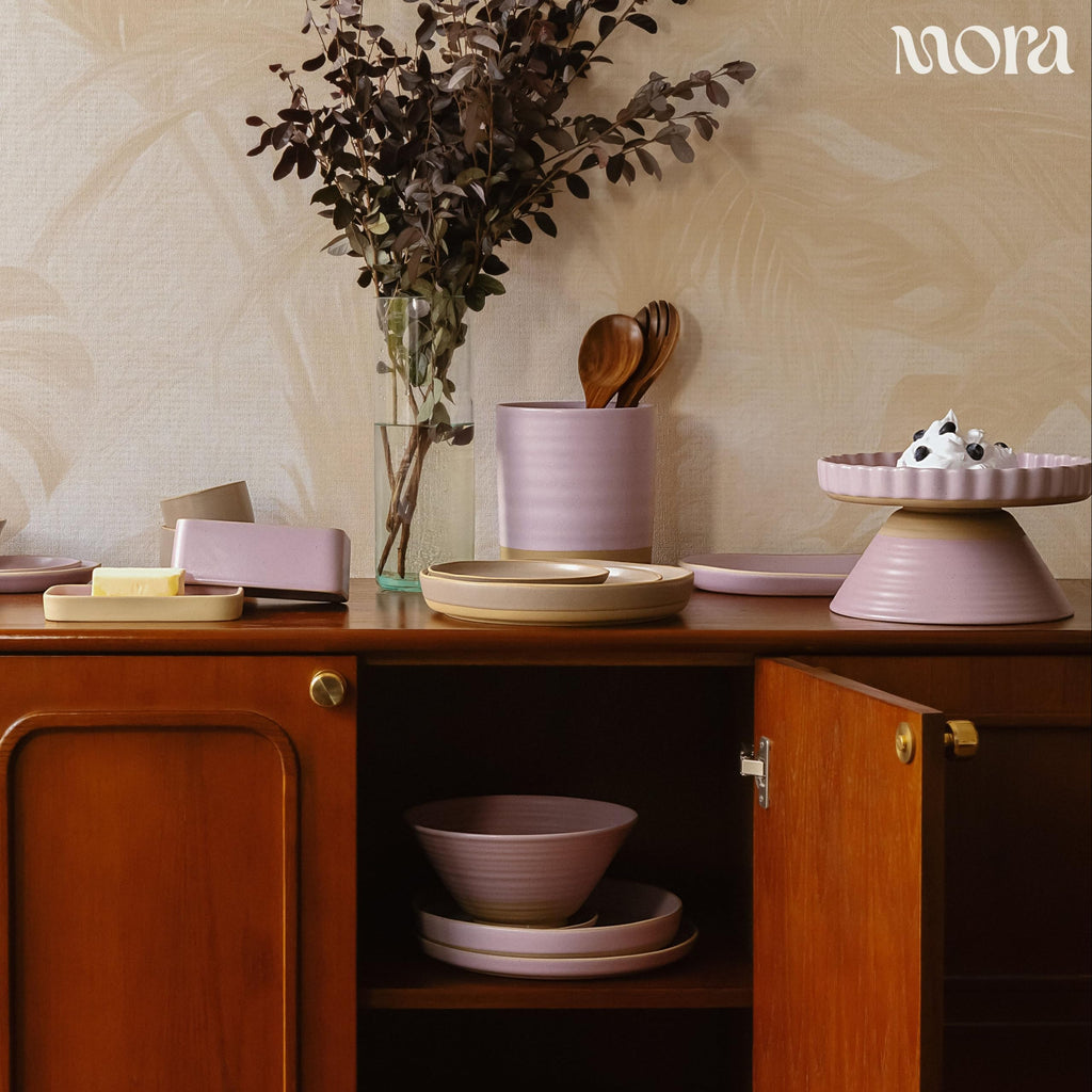 Ceramic Pasta Plate Wide Bowls Set of 4 L240083