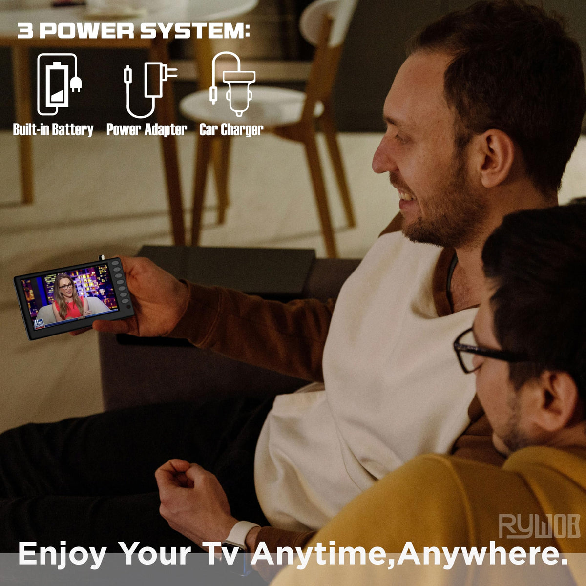 5" Portable Digital ATSC TV with Stand T297