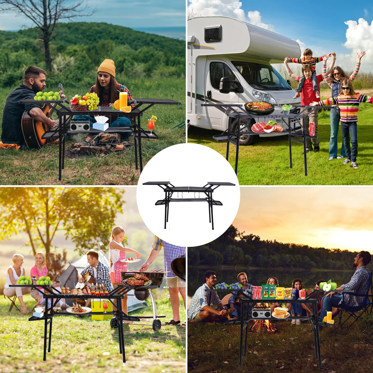 Compact Camping Metal Table D282375